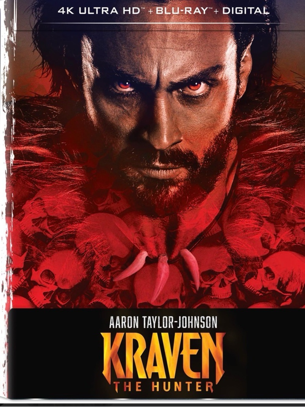 Kraven the Hunter 4K UHD Blu-ray Steelbook Aaron Taylor-Johnson Marvel Action
